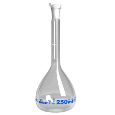 Balão volumétrico classe a r/p cap.200mL Uniglas