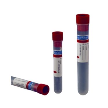 Tubo p/ coleta de sangue c/ ativador de coágulo 9mL 16x100mm 50und/rack Vacuplast 