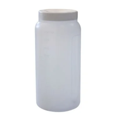 Coletor de urina p/ 24 horas sem alça 1 litro translúcido tampa branca 50und/cx (a granel) Cralplast 
