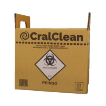 Coletor de papelão p/ perfurocortantes 13 litros ECO 20und/cx Cralclean
