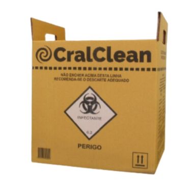 Coletor de papelão p/ perfurocortantes 20 litros ECO 20und/cx Cralclean