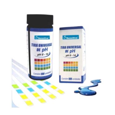 Tira de pH 0-14pH 100und/cx Sensitive